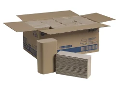 Pacific Blue Basic® by GP PRO, 1-Ply, Multifold Paper Towels, 9.2" X 9.4", 100% Recycled, Brown, 250 Sheets per Pack, 16 Packs Per Case