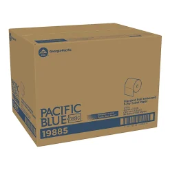 Pacific Blue Basic® by GP PRO, 2 Ply, Standard Roll Embossed Toilet Paper, 4x3.8, 100% Recycled, White, 550 Sheets, 80 Rolls per Case