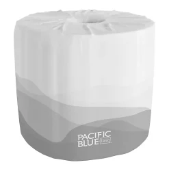 Pacific Blue Basic® by GP PRO, 2 Ply, Standard Roll Embossed Toilet Paper, 4x3.8, 100% Recycled, White, 550 Sheets, 80 Rolls per Case