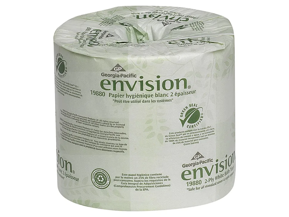 Pacific Blue by GP PRO, 2 Ply, Standard Roll Embossed Toilet Paper, 4.05x4, 100% Recycled, White, 550 Sheets, 80 Rolls per Case