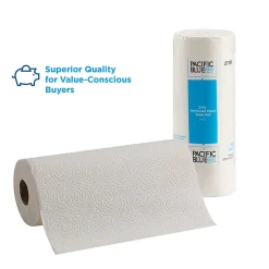 Pacific Blue Select® by GP PRO, 2-Ply, Perforated Paper Towels, White, 30 Rolls Per Case, 100 Sheets Per Roll