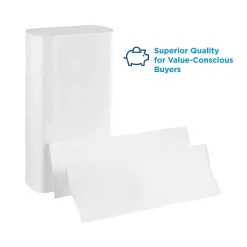 Pacific Blue Select® by GP PRO, 1-Ply, Multifold Towels, 9.2" X 9.4", 40% Recycled, White, 250 Sheets per Pack, 16 Packs Per Case