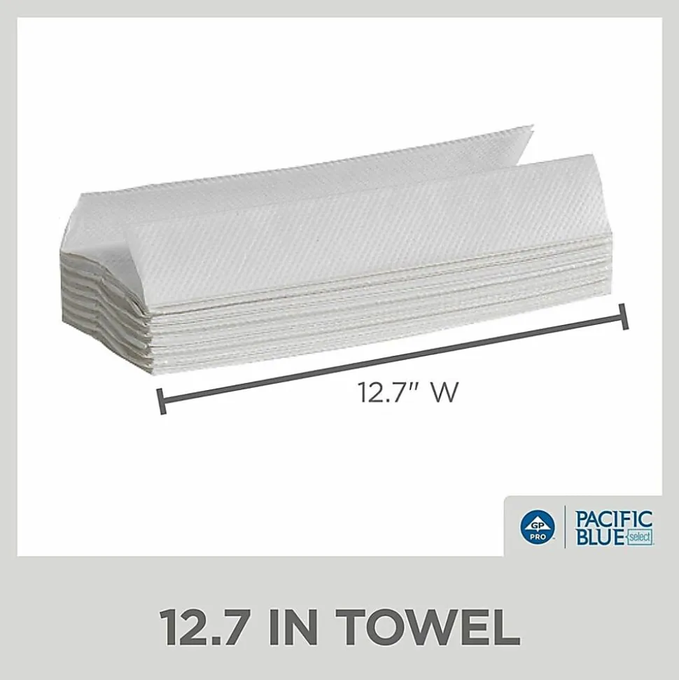 Pacific Blue Select® by GP PRO, 1-Ply, C-Fold Paper Towels, 10.1" X 12.7", White, 200 Sheets per Pack, 12 Packs Per Case