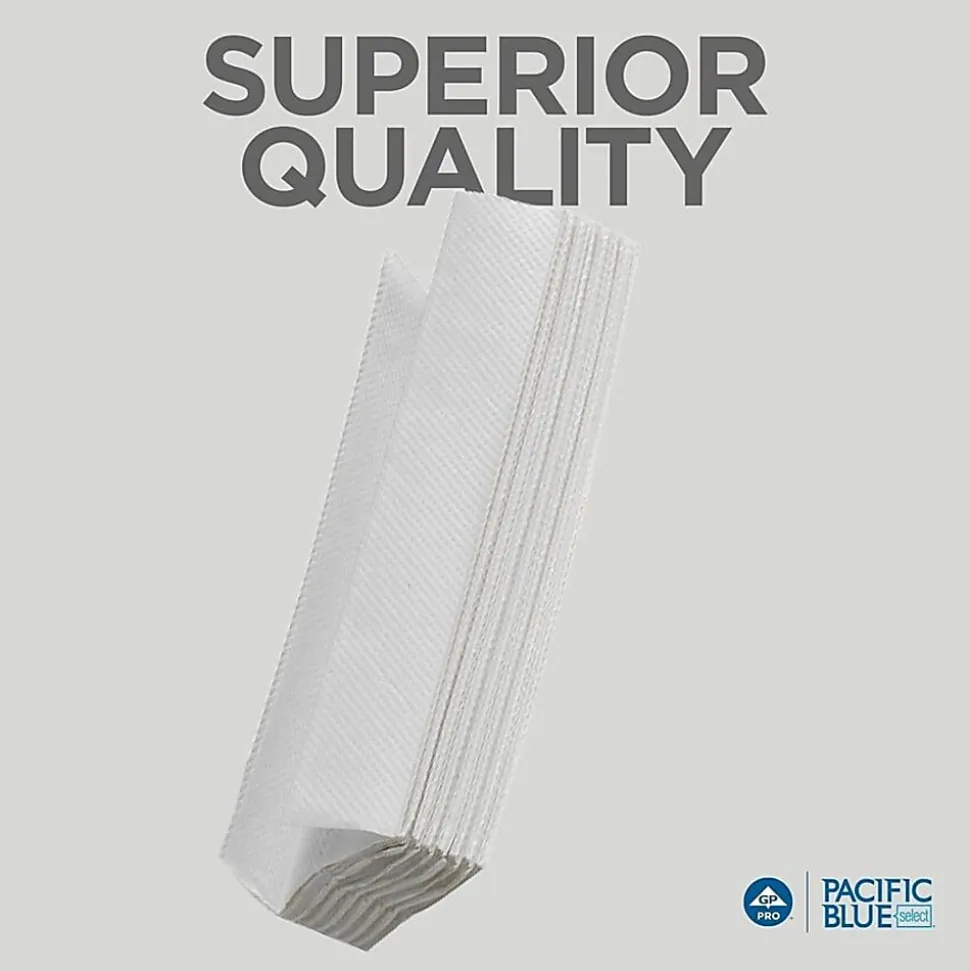 Pacific Blue Select® by GP PRO, 1-Ply, C-Fold Paper Towels, 10.1" X 12.7", White, 200 Sheets per Pack, 12 Packs Per Case