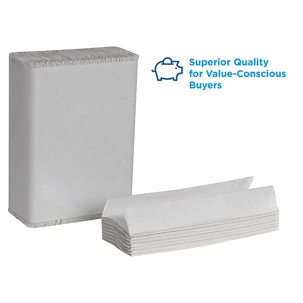 Pacific Blue Select® by GP PRO, 1-Ply, C-Fold Paper Towels, 10.1" X 12.7", White, 200 Sheets per Pack, 12 Packs Per Case