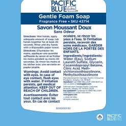 Pacific Blue Ultra® Gentle Foam Hand Soap Refills for Manual Dispensers, Dye & Fragrance Free, 1200 mL per Bottle, Case of 4 Bottles (4800 mL)