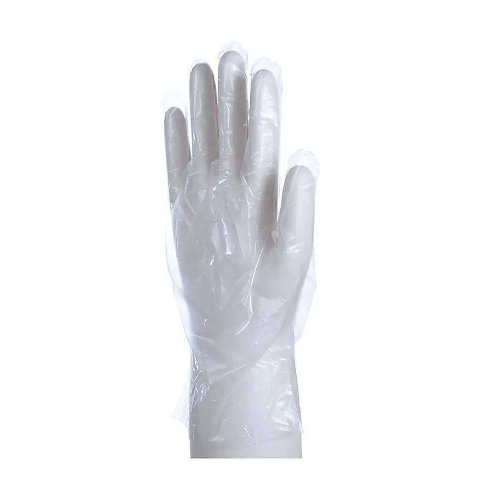 Packaging Dynamics Poly Gloves, Large, 100 Pairs Per Box, Case Of 10 Boxes