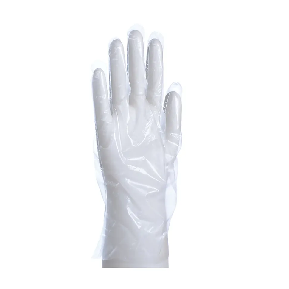 Packaging Dynamics Poly Gloves, Large, 100 Pairs Per Box, Case Of 10 Boxes