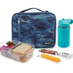PackIt® Freezable Classic Lunch Box, 2-3/4”H x 10-1/4”W x 8-1/2”D, Blue Camo