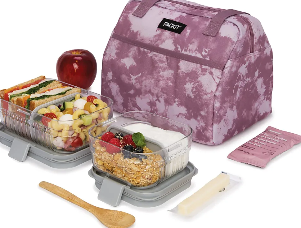 PackIt Freezable Hampton Lunch Bag, Mulberry Tie Dye