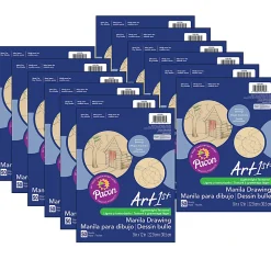 Pacon® Art1st® Drawing Paper, 9" x 12", 70 Lb, Manila, 50 Sheets Per Pack, Case Of 12 Packs