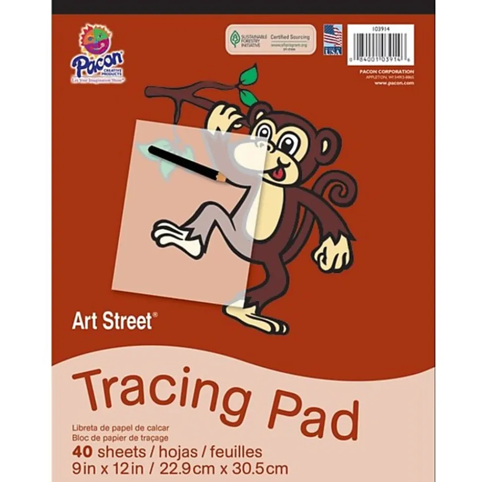 Pacon® Art Street® Drawing Paper Pad, 9" x 12", White, 40 Sheets