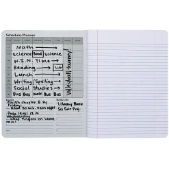 Pacon Composition Book, 9/32” Ruling With 9-3/4" x 7-1/2" Red Margin, Black Marble, 100 Sheets, Pack Of 6 Books