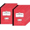 Pacon® Composition Books, Grade 3, 9-3/4" x 7-1/2", Primary Ruled, 24 Sheets, Red Marble, Pack Of 24 Books