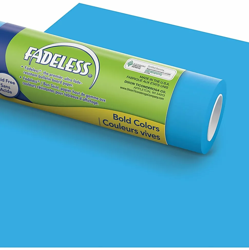 Pacon® Fadeless® Art Paper Roll, 48" x 50', Brite Blue