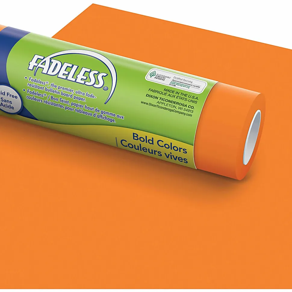 Pacon® Fadeless® Art Paper Roll, 48" x 50', Orange