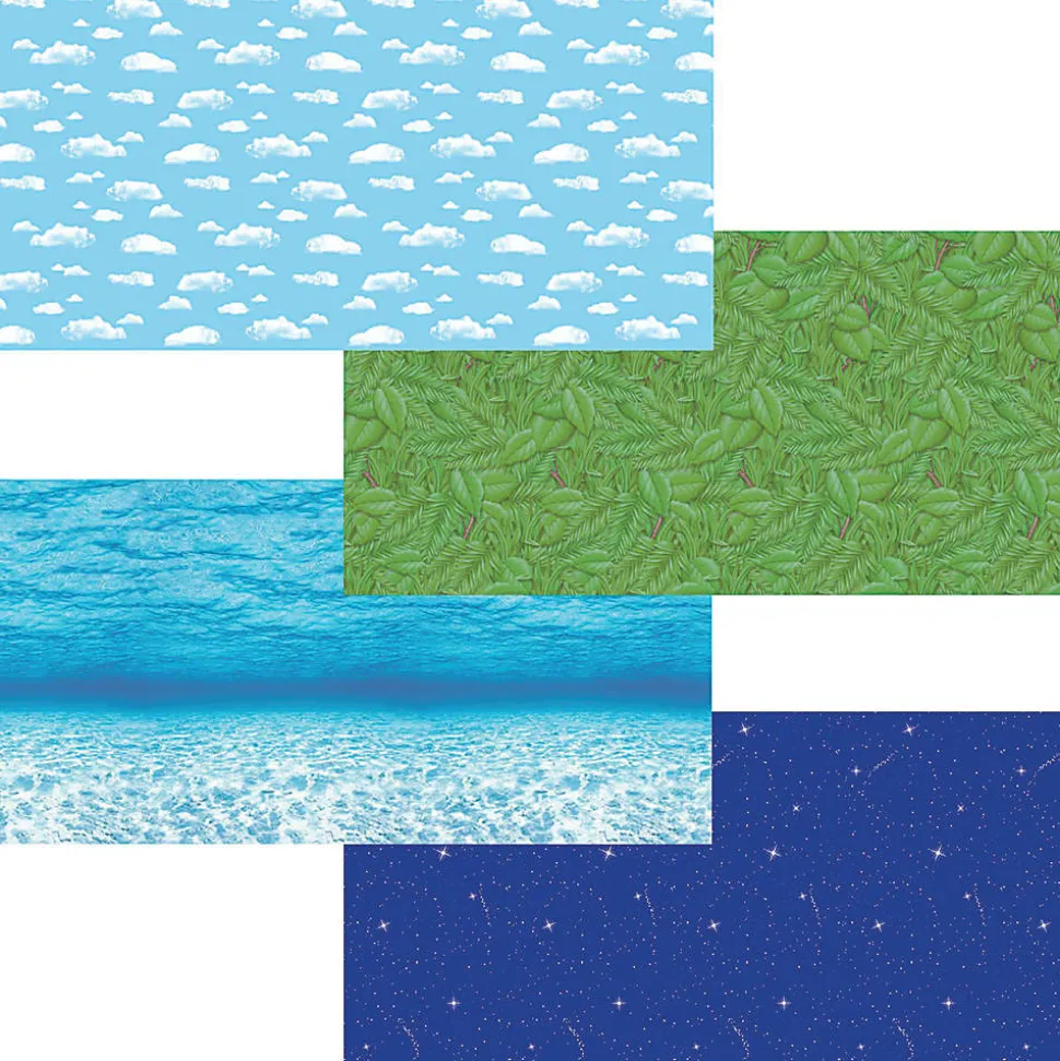 Pacon® Fadeless Bulletin Board Art Paper, 48" x 12', Nature Assortment, Pack Of 4 Rolls