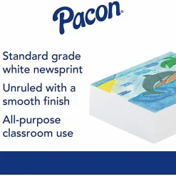 Pacon® Plain White Newsprint Paper, 18