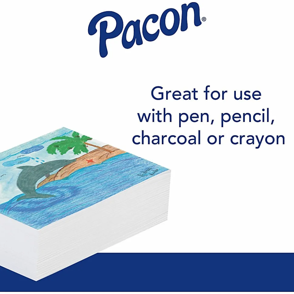 Pacon® Plain White Newsprint Paper, 18" x 24", Pack Of 500 Sheets