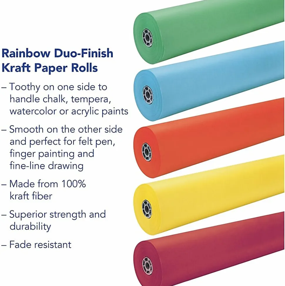 Pacon® Rainbow Duo-Finish Kraft Paper Roll, 36" x 1000', Emerald
