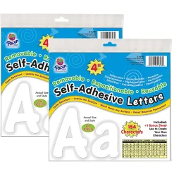 Pacon® Self-Adhesive Letters, 4”, White, Cheery Font, 154 Per Pack, 2 Packs Of Letters