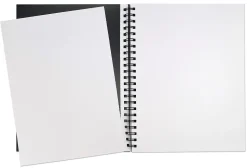 Pacon® UCreate Poly Cover Sketch Books, 12" x 9", 75 Sheets, Black, Pack Of 3 Books