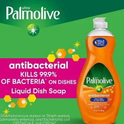 Palmolive Antibacterial Ultra Dish Soap - Concentrate - 35.2 fl oz (1.1 quart) - pH Balanced, Residue-free, Non-abrasive, Antibacterial - Orange