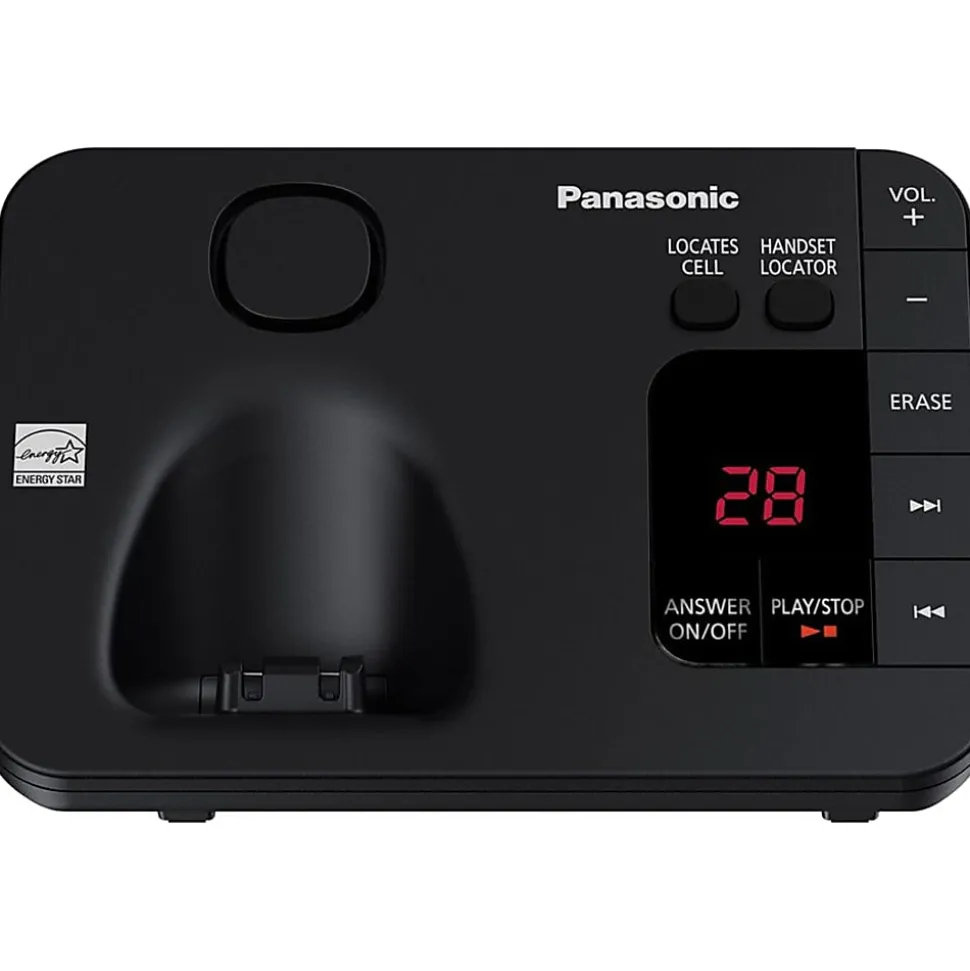 Panasonic® DECT 6.0 Expandable 3-Handset Digital Cordless Phone System With Digital Answering Machine, KX-TGE433B