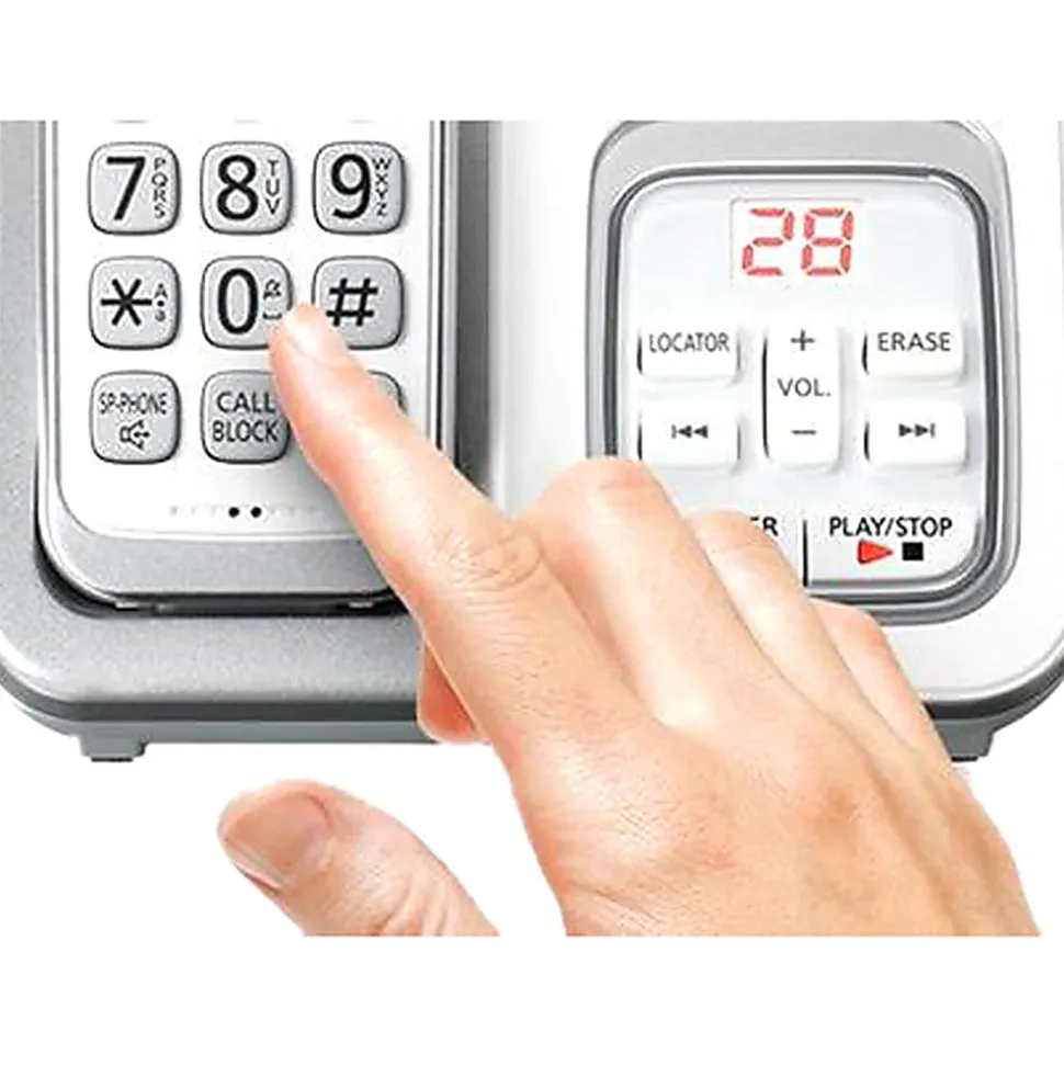 Panasonic® KX-TGD532W DECT 6.0 PLUS Expandable Digital Cordless Phone System