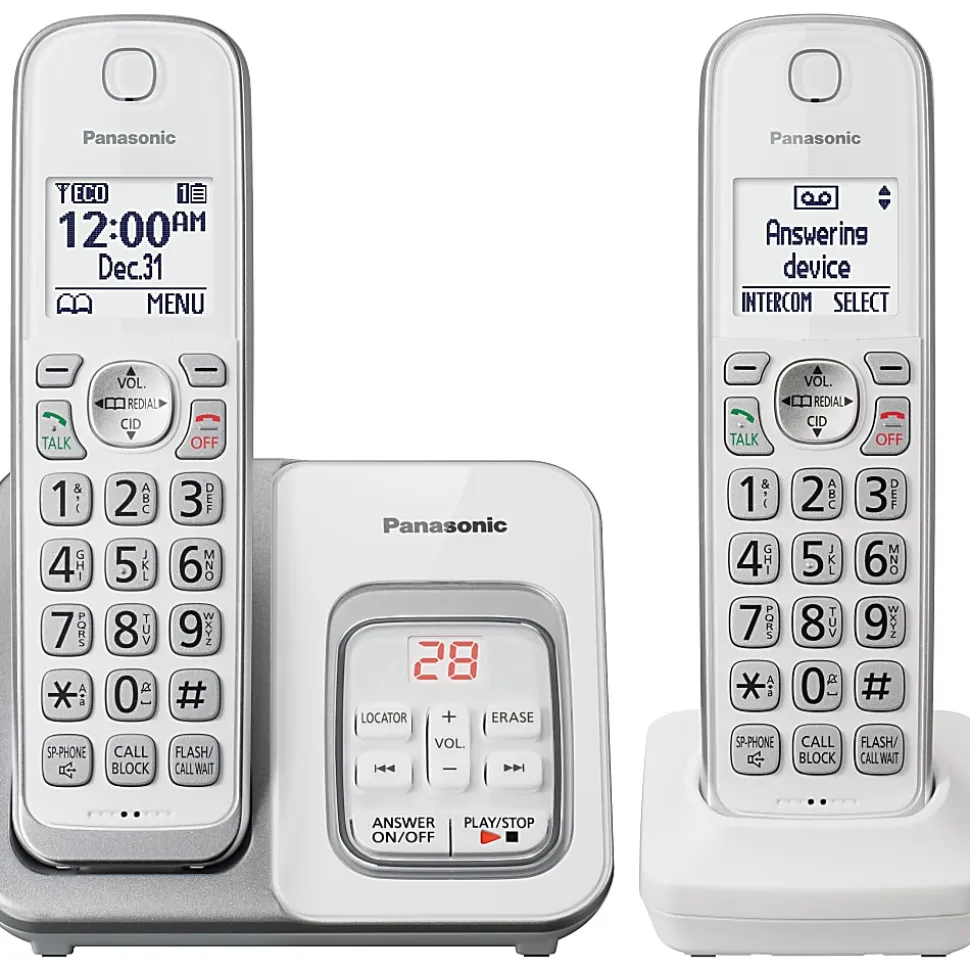 Panasonic® KX-TGD532W DECT 6.0 PLUS Expandable Digital Cordless Phone System