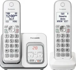 Panasonic® KX-TGD532W DECT 6.0 PLUS Expandable Digital Cordless Phone System