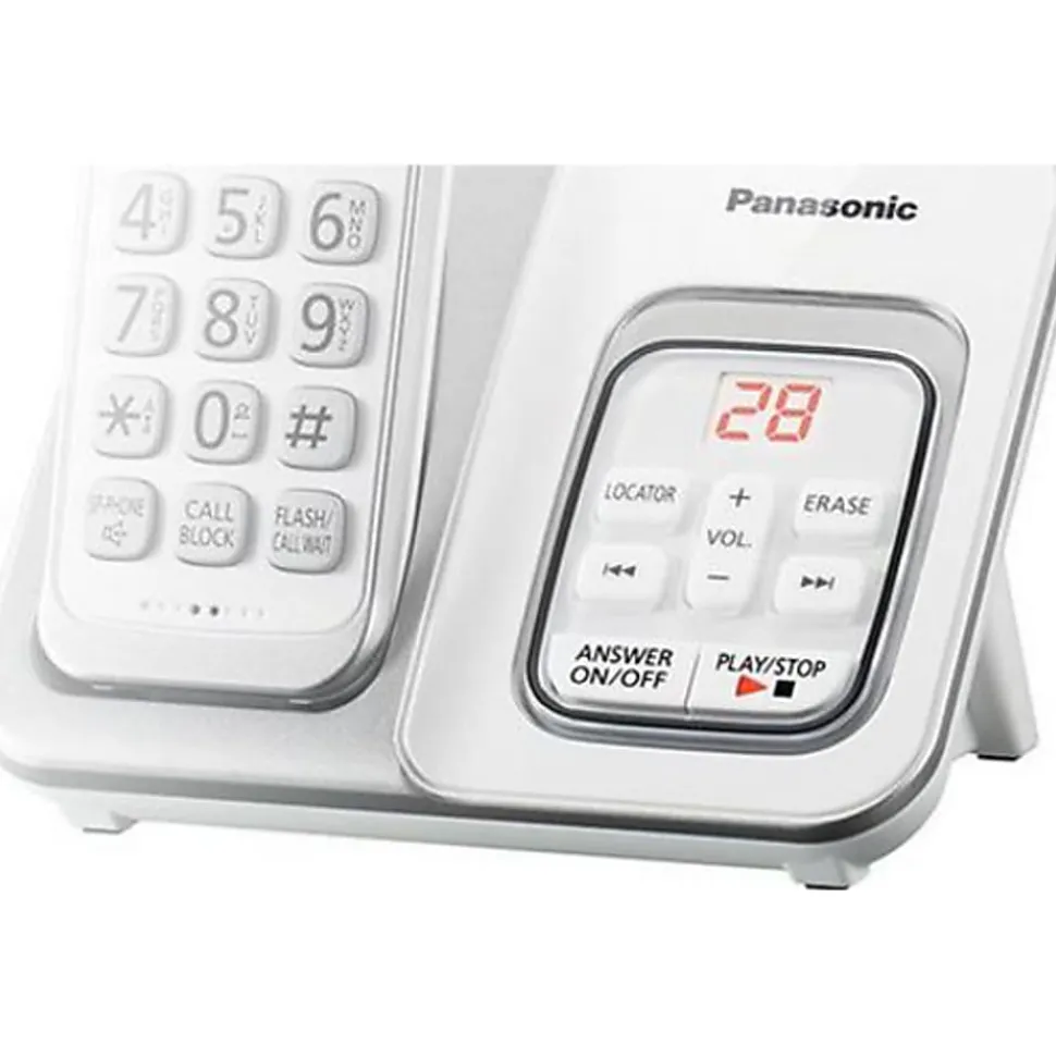 Panasonic® KX-TGD532W DECT 6.0 PLUS Expandable Digital Cordless Phone System