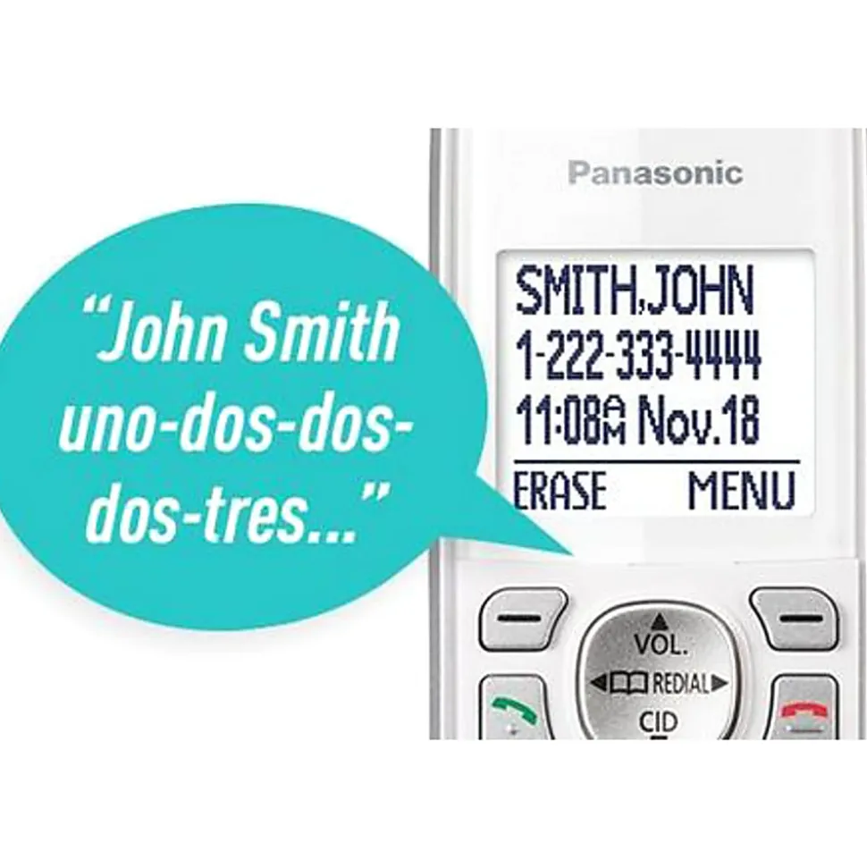 Panasonic® KX-TGD532W DECT 6.0 PLUS Expandable Digital Cordless Phone System