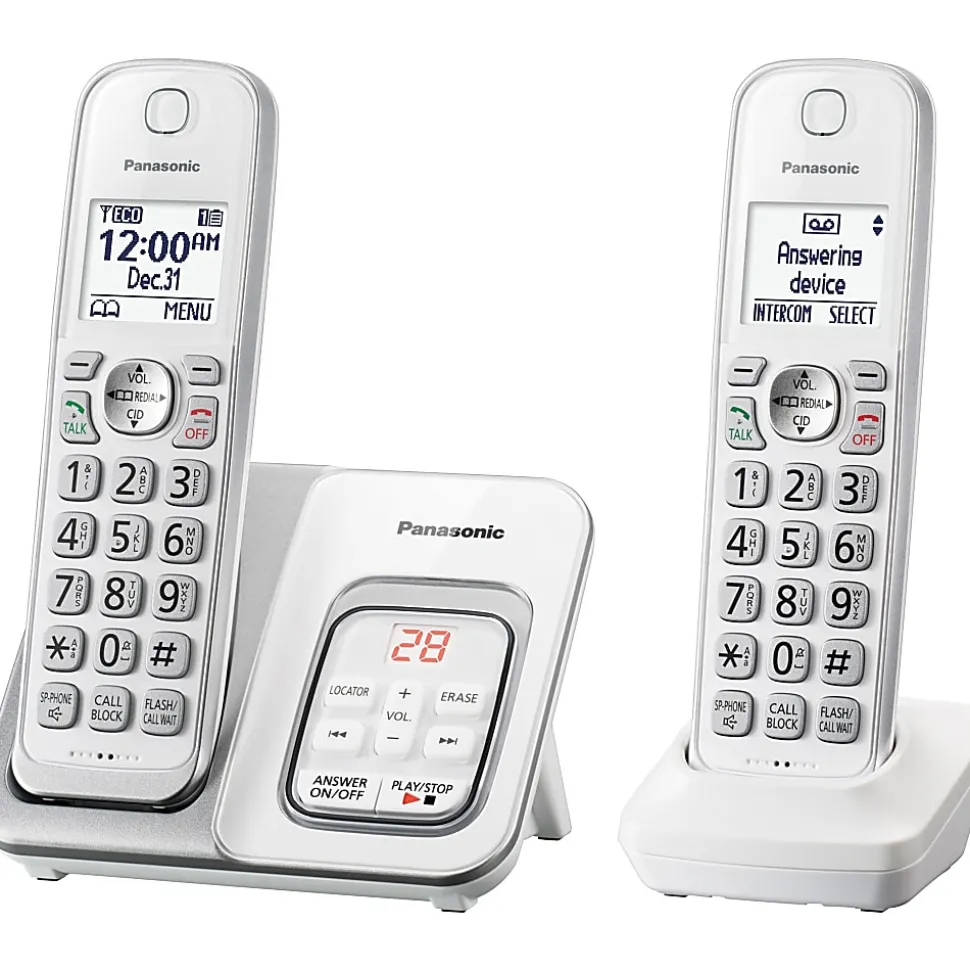 Panasonic® KX-TGD532W DECT 6.0 PLUS Expandable Digital Cordless Phone System
