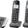 Panasonic® Link2Cell Bluetooth® DECT 6.0 Expandable Cordless Phone System With Digital Answering System, KX-TGE674B