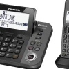 Panasonic® Link2Cell Bluetooth® DECT 6.0 Phone System And Answering Machine With 1 Corded And 2 Cordless Handsets, KX-TGF382M