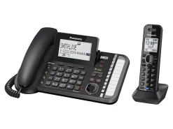 Panasonic® Link2Cell DECT 6.0 Conference Phone With 1 Corded And 1 Cordless Handset, KX-TG9581