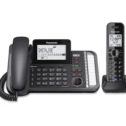 Panasonic® Link2Cell DECT 6.0 Conference Phone With 1 Corded And 1 Cordless Handset, KX-TG9581
