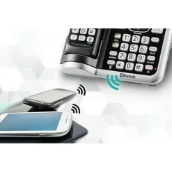 Panasonic® Link2Cell DECT 6.0 Cordless Telephone With Answering Machine And Dual Keypad, 3 Handsets, KX-TGF573S