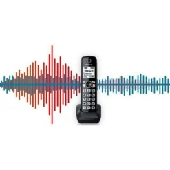 Panasonic® Link2Cell DECT 6.0 Cordless Telephone With Answering Machine And Dual Keypad, 3 Handsets, KX-TGF573S