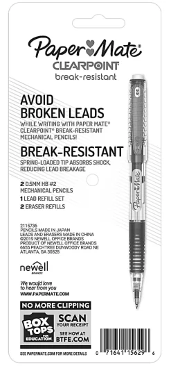 Paper Mate® Clearpoint Break-Resistant Mechanical Pencil Starter Set, 0.5mm