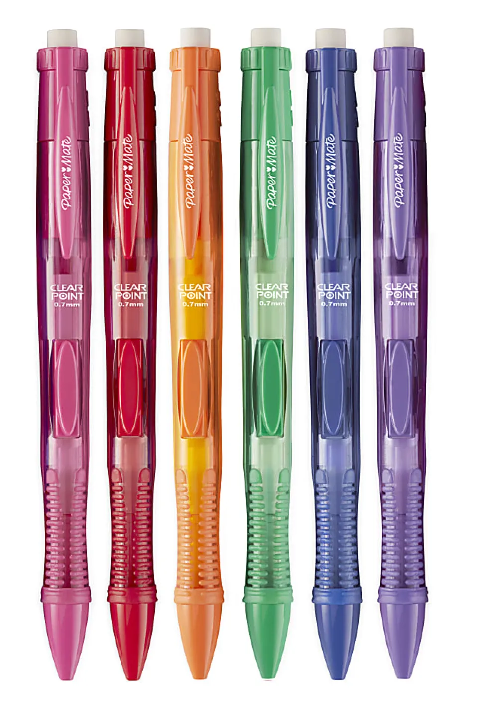 Paper Mate® Clearpoint® Color Lead Mechanical Pencils, 0.7mm, Assorted Colors, Pack Of 6