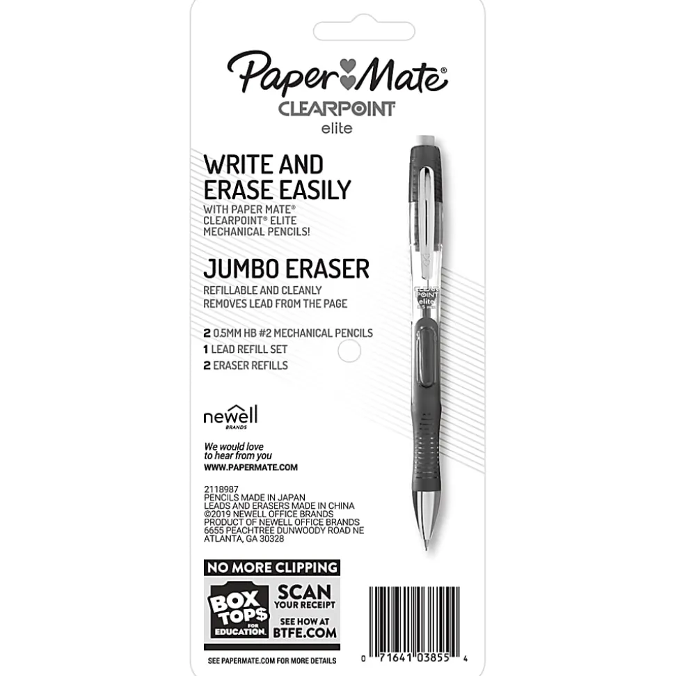 Paper Mate® Clearpoint® Elite Mechanical Pencil Starter Set, 0.5 mm, #2 Lead