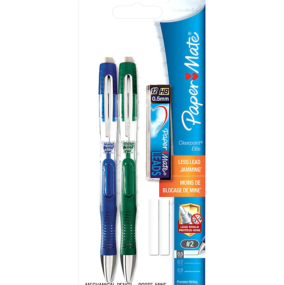 Paper Mate® Clearpoint® Elite Mechanical Pencil Starter Set, 0.5 mm, #2 Lead