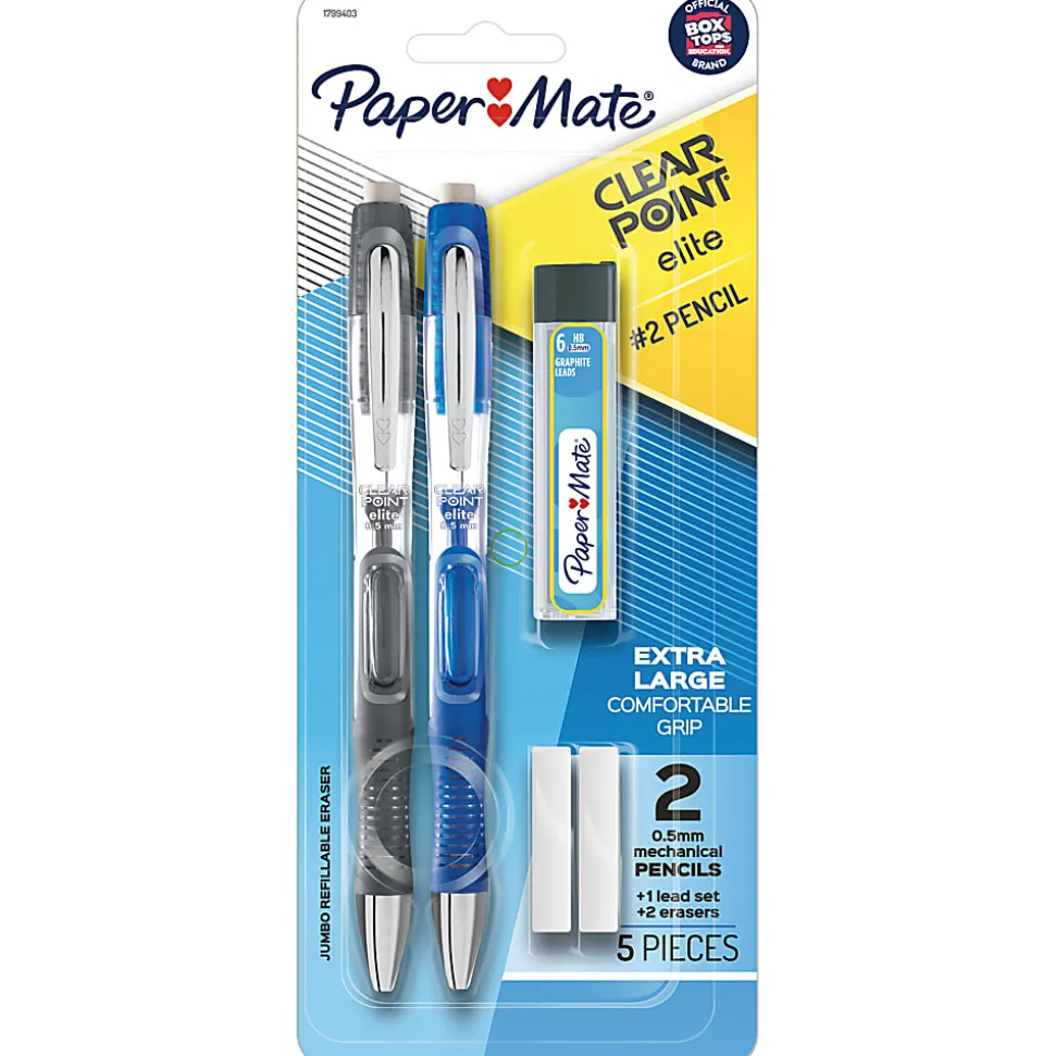 Paper Mate® Clearpoint® Elite Mechanical Pencil Starter Set, 0.5 mm, #2 Lead