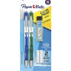 Paper Mate® Clearpoint® Elite Mechanical Pencil Starter Set, 0.7 mm, Assorted Barrel Colors, Pack Of 2