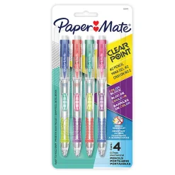 Paper Mate Clearpoint Mechanical Pencil, Break-Resistant, Color Block Edition, HB #2 Lead (0.7mm), 4 Count