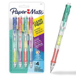 Paper Mate Clearpoint Mechanical Pencil, Break-Resistant, Color Block Edition, HB #2 Lead (0.7mm), 4 Count