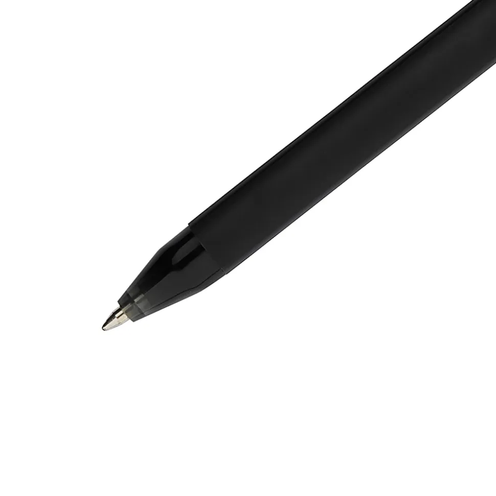 Paper Mate® Comfortmate™ Ultra Ballpoint Stick Pens, Fine Point, 0.8 mm, Black Barrel, Black Ink, Pack Of 12