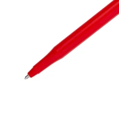 Paper MateĀ® EraserMateĀ® Ballpoint Pens, Pack of 5, Medium Point, 1.0 mm, Red Barrel, Red Ink